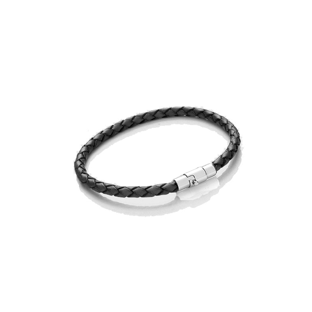 Tribal Steel Plaited Leather Bracelet – Nathaniels Jewellers
